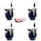 Service Caster 5'' Solid Poly Swivel 7/8'' Expanding Stem Caster Set with Brake, 4PK SCC-EX20S514-SPUS-PLB-78-4 - alternate 2